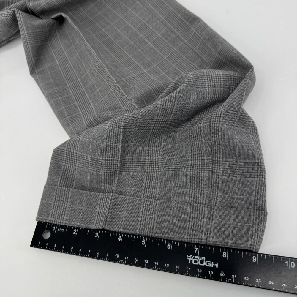 Steve Harvey Grey Glen Plaid 3-Piece Suit Mens 40R Jacket 34W Pants Vest